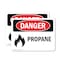 Signmission Propane Danger Sign, Vinyl Decal, 10in W x 7in L, 2PK OS-2PACK-DS-D-710-L-1537 - alternate 1